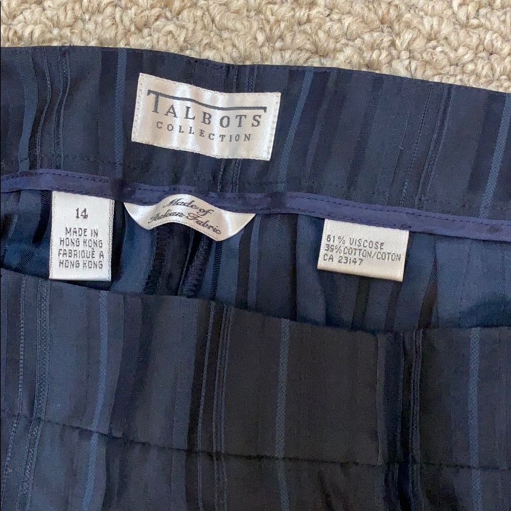 Talbots Collection Formal Pant 14 NWT BlueBlack - Picture 6 of 11